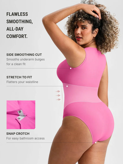 🏆LUCKYSONG®  Scoop Neck Buttery Seamless Everyday Bodysuit