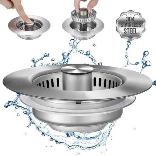 🔥IEY® 3 in 1 Kitchen Sink Drain Strainer Kitchen Gadgets🔥