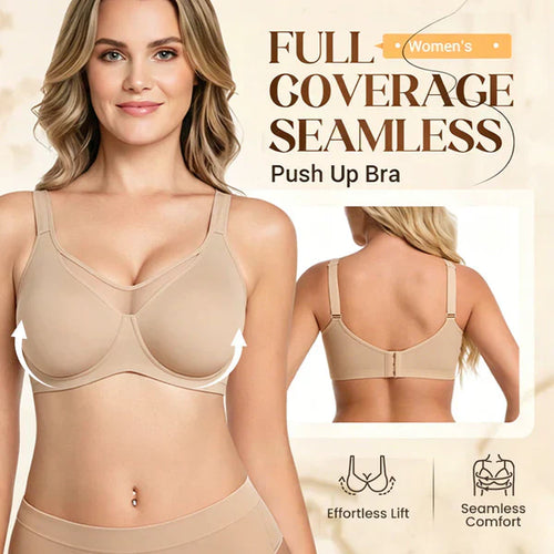🏆LUCKYSONG® Last Day Special Price💐Women's Elegant Sheer Full Coverage Plus Size Bra - Black
