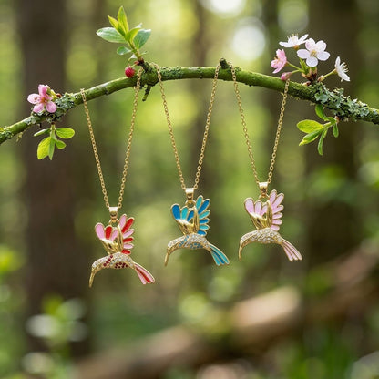 🍀 Final Day: 50% OFF!! | CZTICLE® 🦜 2026 All-New Upgrade 💥 Exquisite Diamond-Embellished Sunbird Necklace