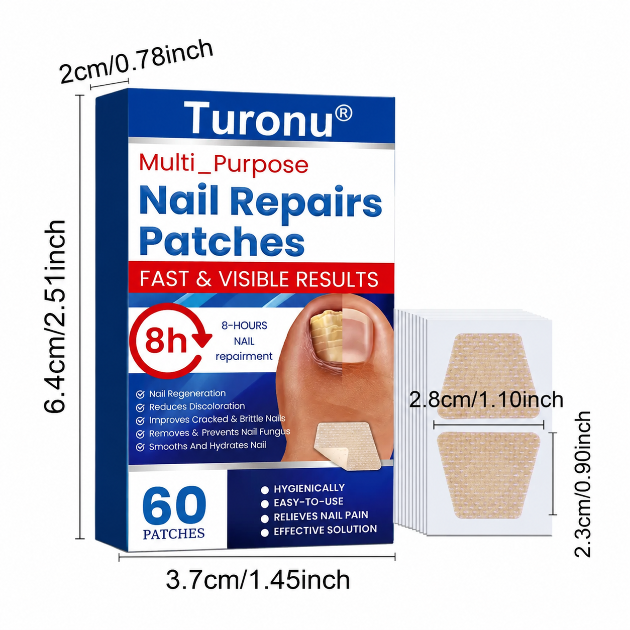 Turonu® Fungus Nail Repair Patches 60pcs