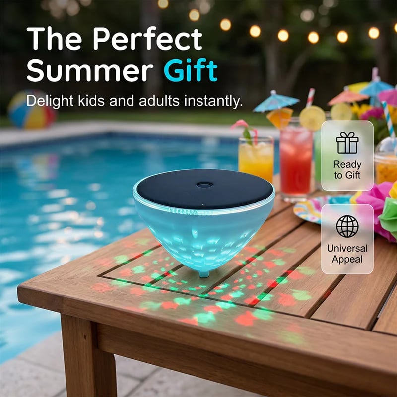 🐟✨𝑺V𝑶ZK® Solar Floating Pool Light with Magical Fish Projection 🌊💡