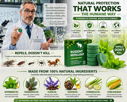 🐭 50% OFF NOW!🔥🔥CREAWEL® Natural Rodent Repellent Balls – Keep Mice & Rats Away Without Traps or Chemicals