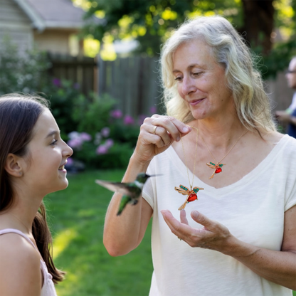 🍀 Last Day: 60% OFF!! | CZTICLE® 🦜2026 Brand-New Upgrade 💥 Exquisite Red Agate Hummingbird Necklace  with Bonus Earrings