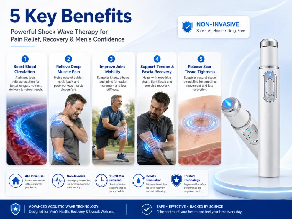 🔥💪Mresio® Advanced Acoustic Shockwave Therapy restores penile tissue health to enhance rise rigidity, stamina, and male performance confidence, relieving muscle pain, joint stiffness, tendon discomfort