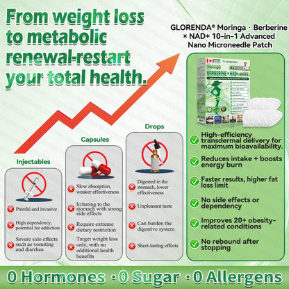 𝑶𝒇𝒇𝒊𝒄𝒊𝒂𝒍 𝑺𝒕𝒐𝒓𝒆 | GLORENDA® Moringa · Berberine × NAD+ 10-in-1 Advanced Nano Microneedle Patch