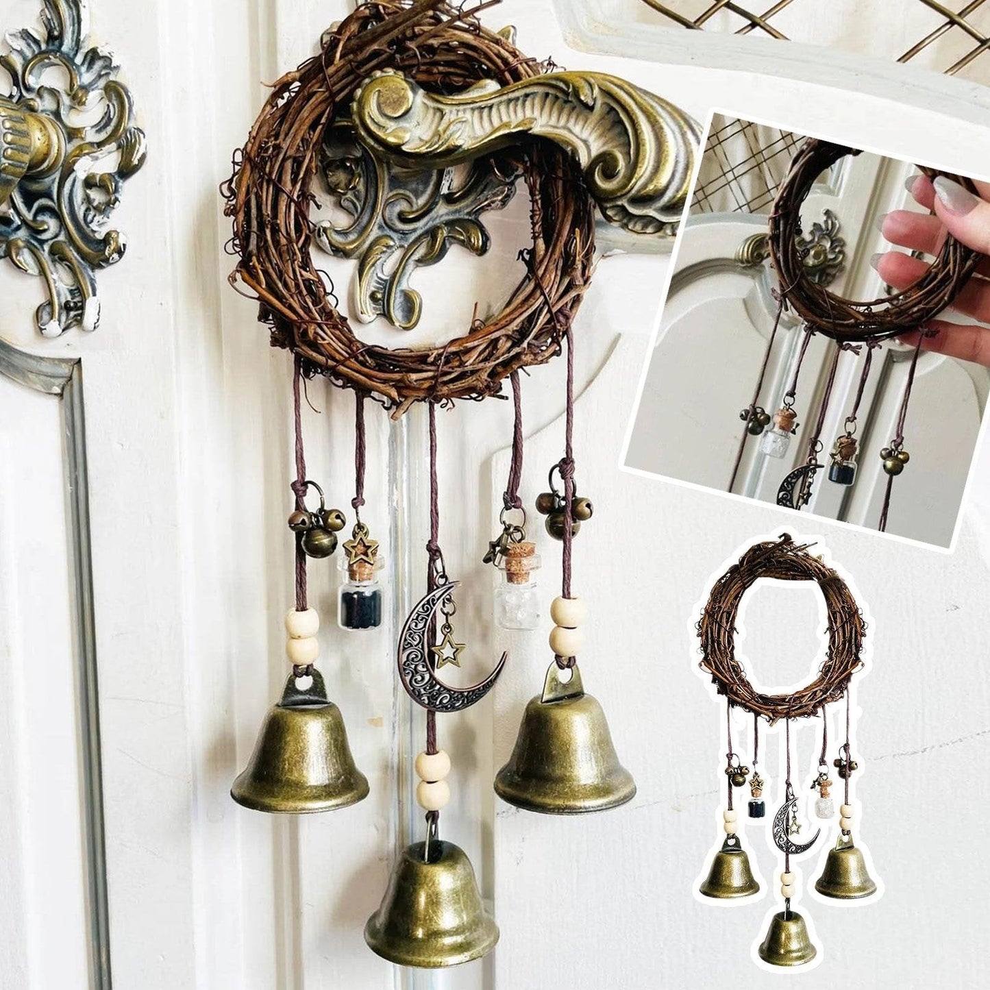 🧙‍♀️🔔𝑺V𝑶ZK® Handmade Witch Bells for Home Protection