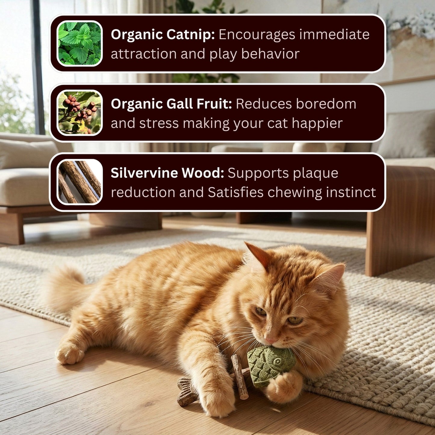🔥Day Sale 50% OFF🐾-SVOZK® Catnip & Silvervine Chew