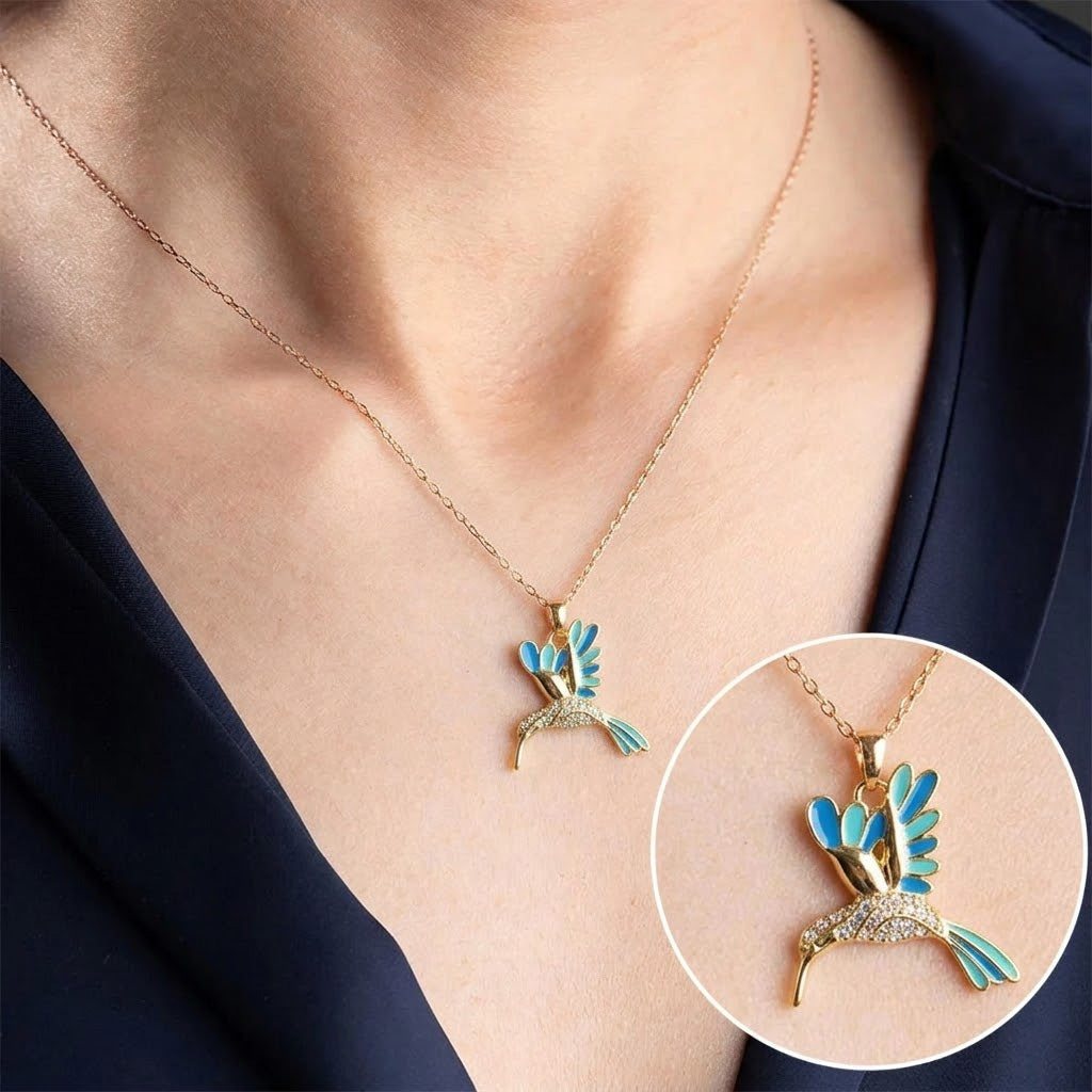 🍀 Final Day: 50% OFF!! | CZTICLE® 🦜 2026 All-New Upgrade 💥 Exquisite Diamond-Embellished Sunbird Necklace