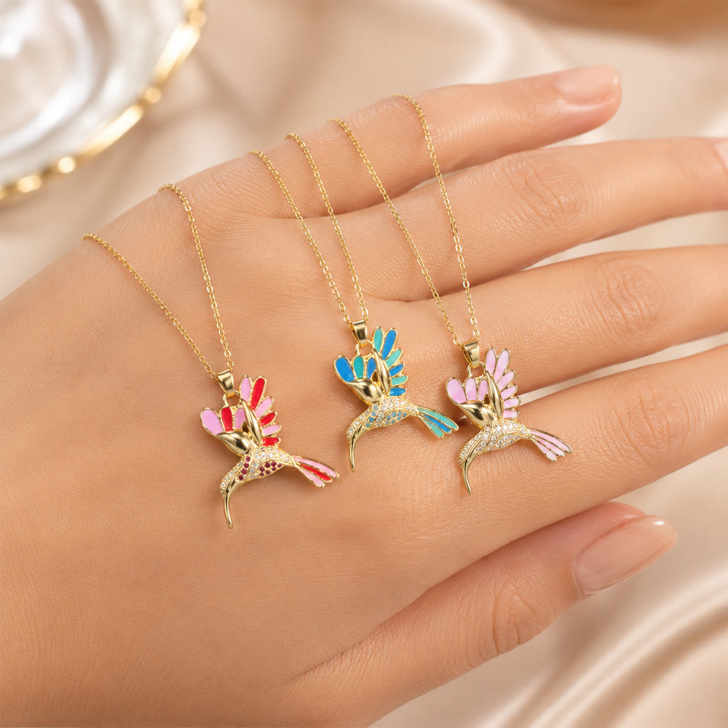 🍀 Final Day: 50% OFF!! | CZTICLE® 🦜 2026 All-New Upgrade 💥 Exquisite Diamond-Embellished Sunbird Necklace