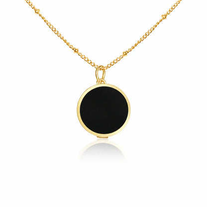 🔥50% off on the last day丨Oneswear® Black Onyx Lip Balm Necklace in 14K Gold