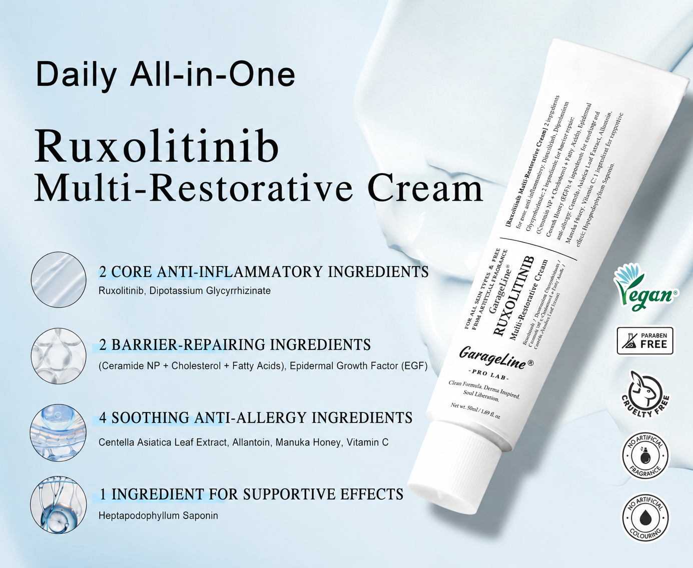 【GarageLine® Official Store】JAK-Smart Ruxolitinib Repair Complex 🏥（Zero Inflammation, 72H Sustained Release | Acne Clear in 10 Days | 97.7% Redness Reduction | Clinically Tested）
