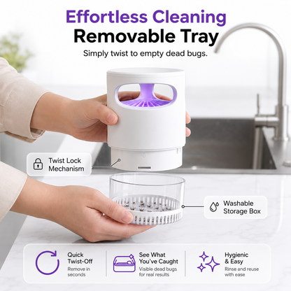 🔥 𝑺V𝑶ZK®Quiet UV Mosquito Trap – Chemical-Free & Safe for Kids & Pets🦟