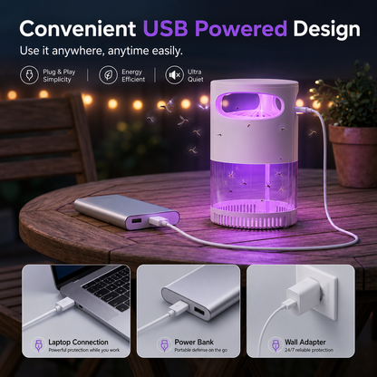 🔥 𝑺V𝑶ZK®Quiet UV Mosquito Trap – Chemical-Free & Safe for Kids & Pets🦟
