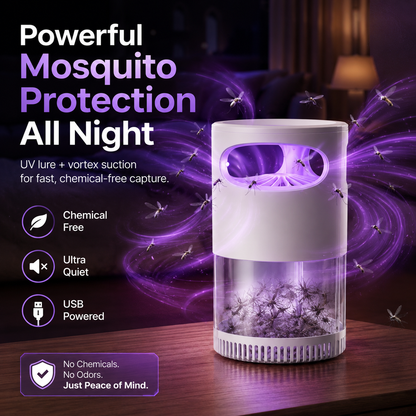 🔥 𝑺V𝑶ZK®Quiet UV Mosquito Trap – Chemical-Free & Safe for Kids & Pets🦟
