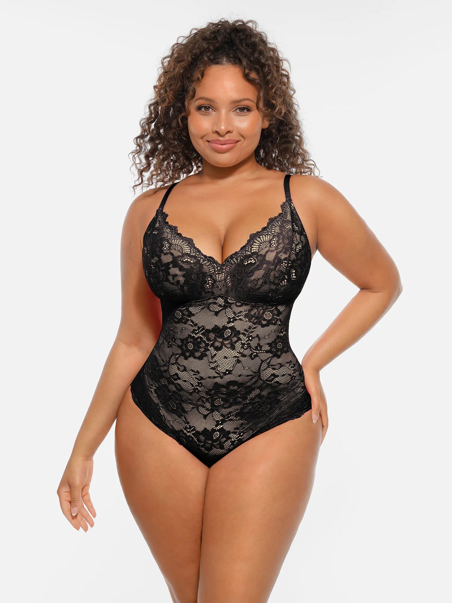 🏆LUCKYSONG® Lace Tummy Control Double-Layer Bodysuit
