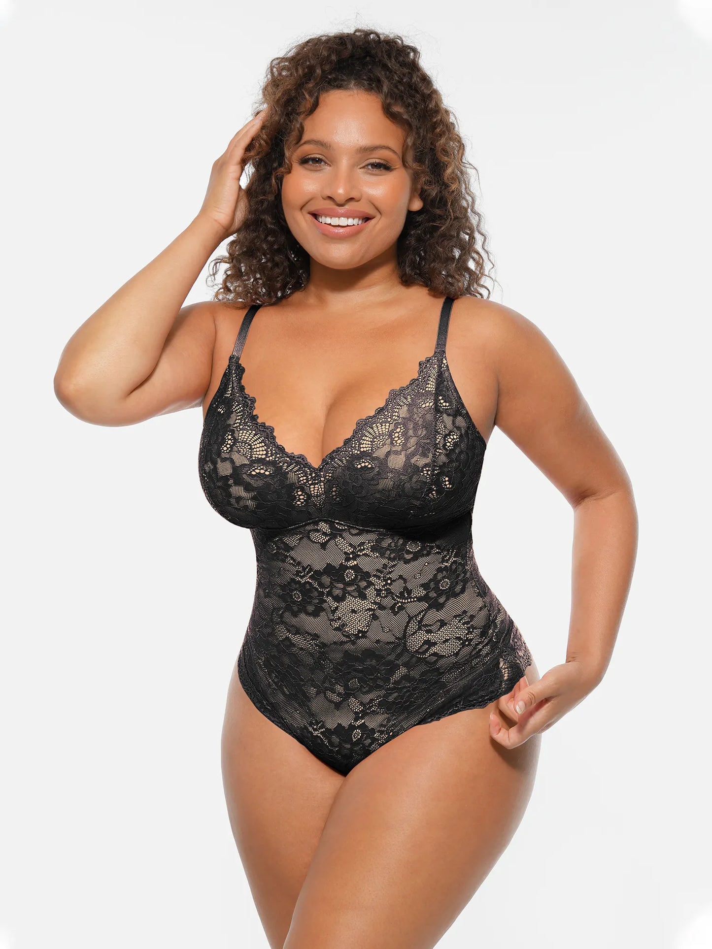 🏆LUCKYSONG® Lace Tummy Control Double-Layer Bodysuit