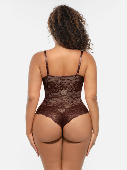 🏆LUCKYSONG® Lace Tummy Control Double-Layer Bodysuit