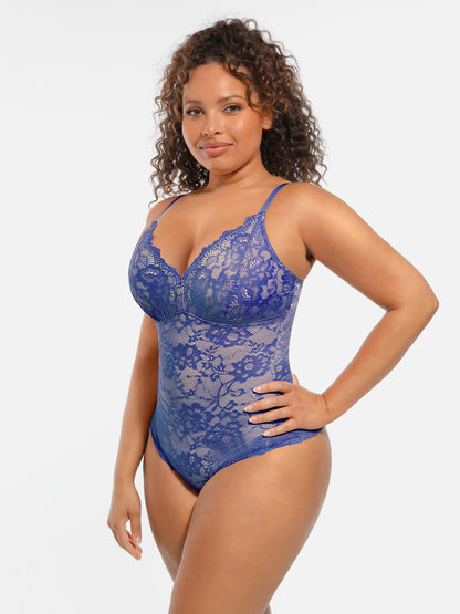 🏆LUCKYSONG® Lace Tummy Control Double-Layer Bodysuit