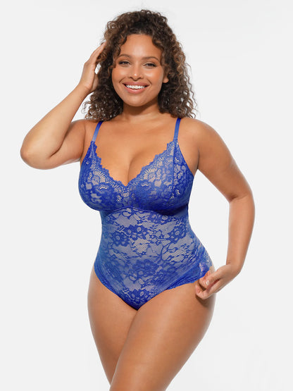 🏆LUCKYSONG® Lace Tummy Control Double-Layer Bodysuit