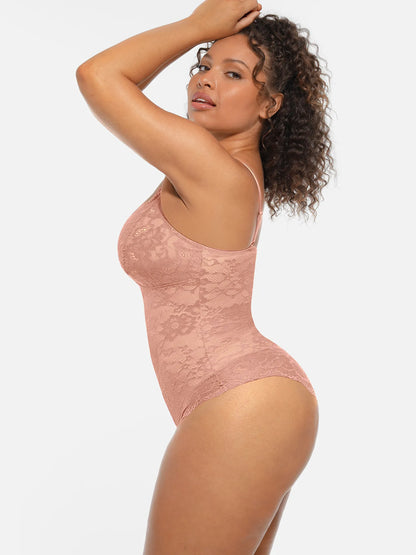 🏆LUCKYSONG® Lace Tummy Control Double-Layer Bodysuit