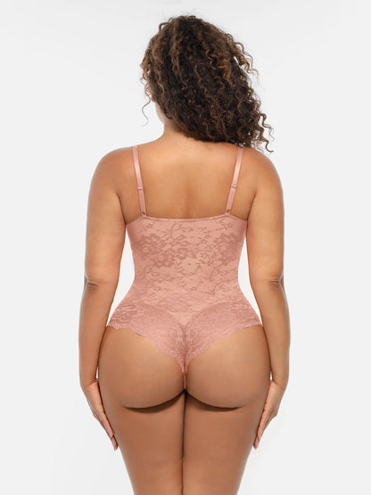 🏆LUCKYSONG® Lace Tummy Control Double-Layer Bodysuit