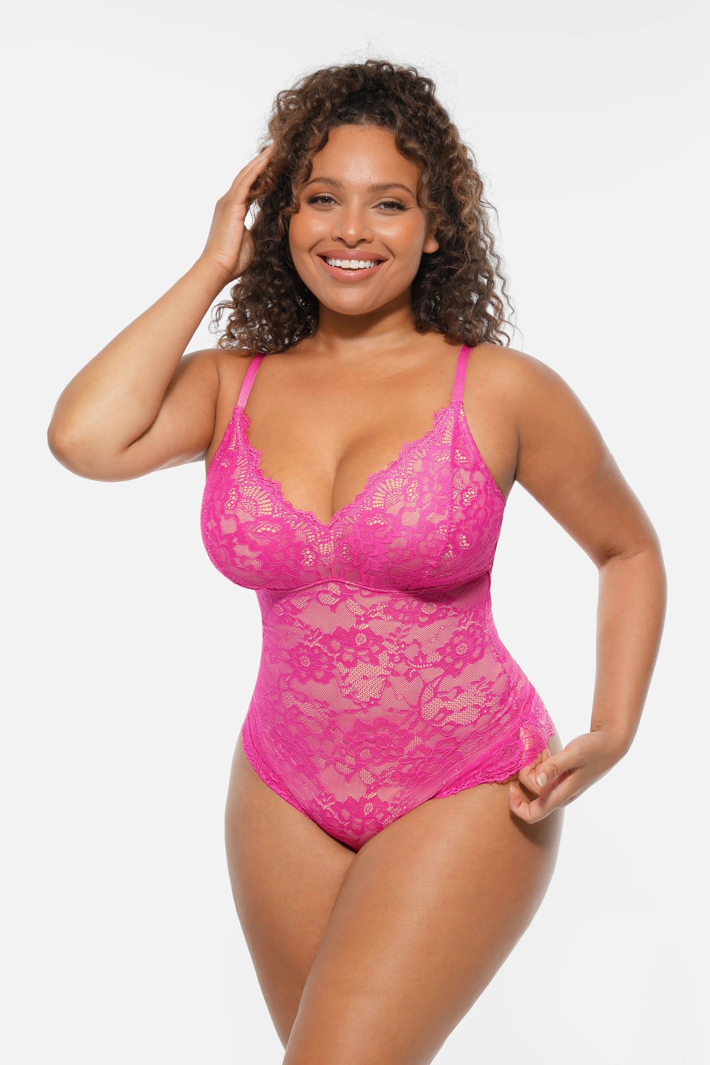 🏆LUCKYSONG® Lace Tummy Control Double-Layer Bodysuit