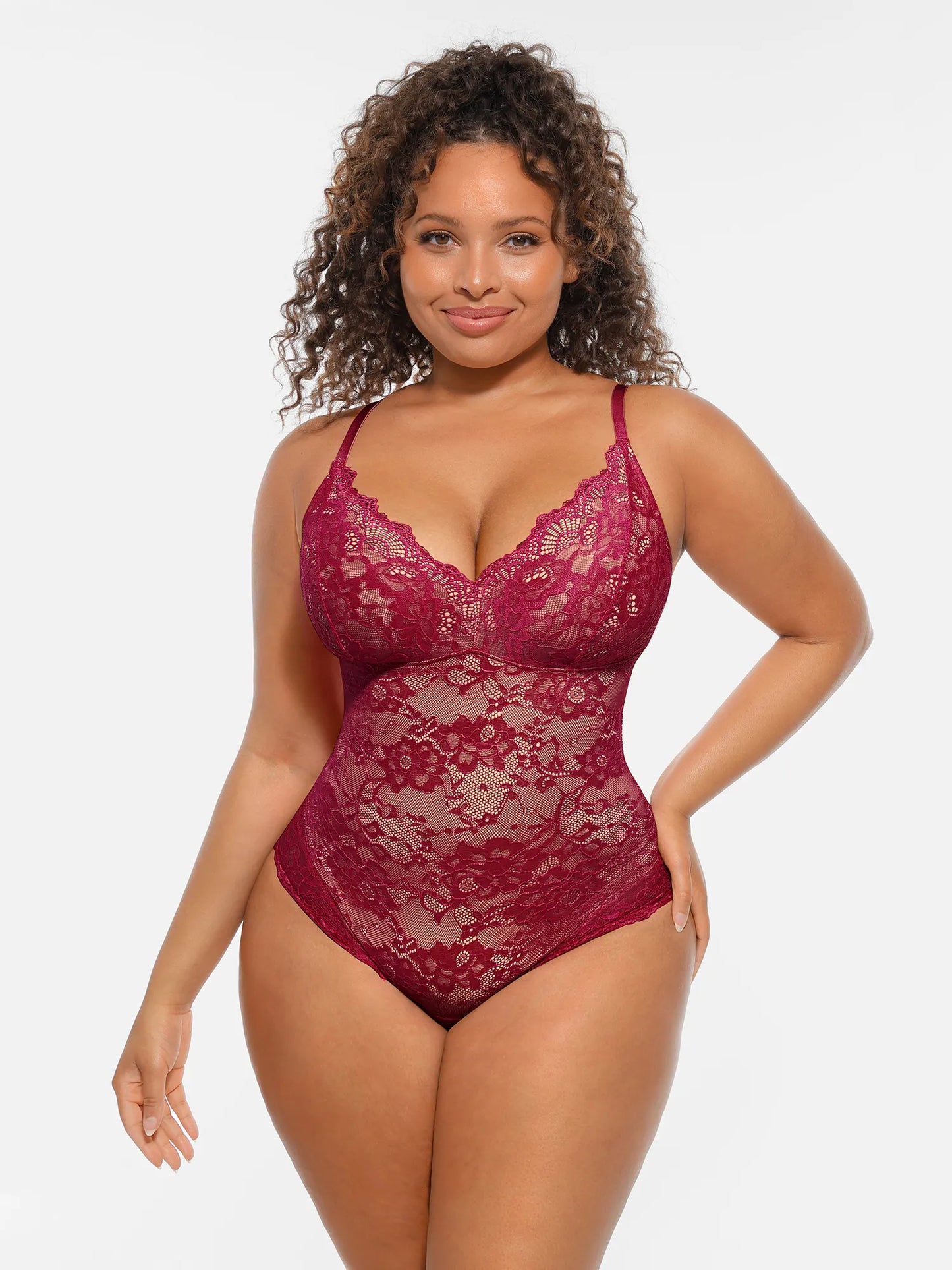 🏆LUCKYSONG® Lace Tummy Control Double-Layer Bodysuit
