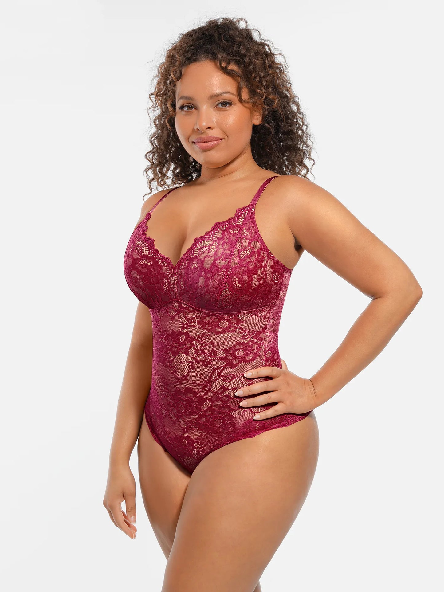 🏆LUCKYSONG® Lace Tummy Control Double-Layer Bodysuit