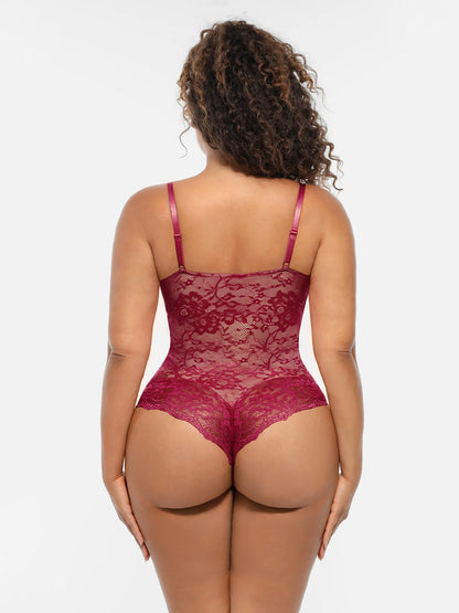 🏆LUCKYSONG® Lace Tummy Control Double-Layer Bodysuit