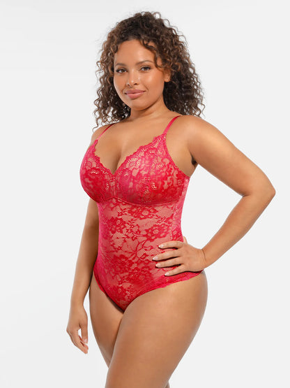 🏆LUCKYSONG® Lace Tummy Control Double-Layer Bodysuit