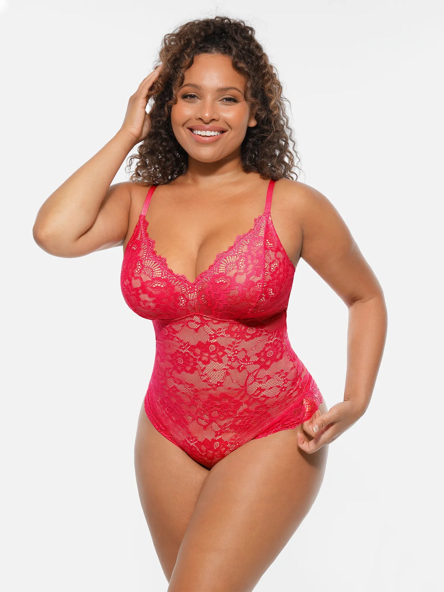 🏆LUCKYSONG® Lace Tummy Control Double-Layer Bodysuit