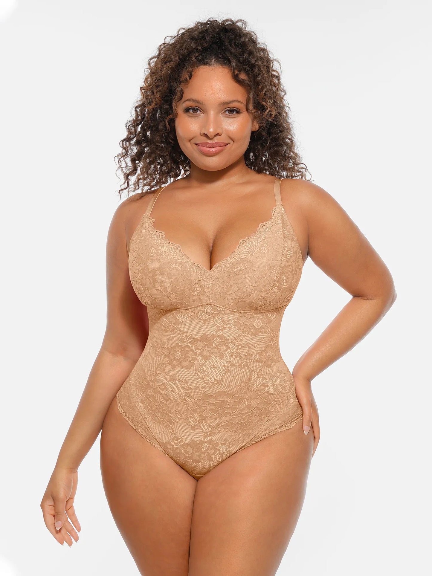 🏆LUCKYSONG® Lace Tummy Control Double-Layer Bodysuit
