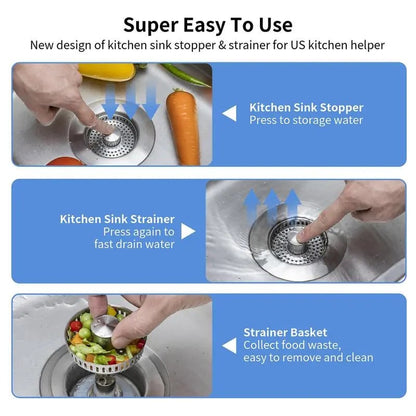 🔥IEY® 3 in 1 Kitchen Sink Drain Strainer Kitchen Gadgets🔥