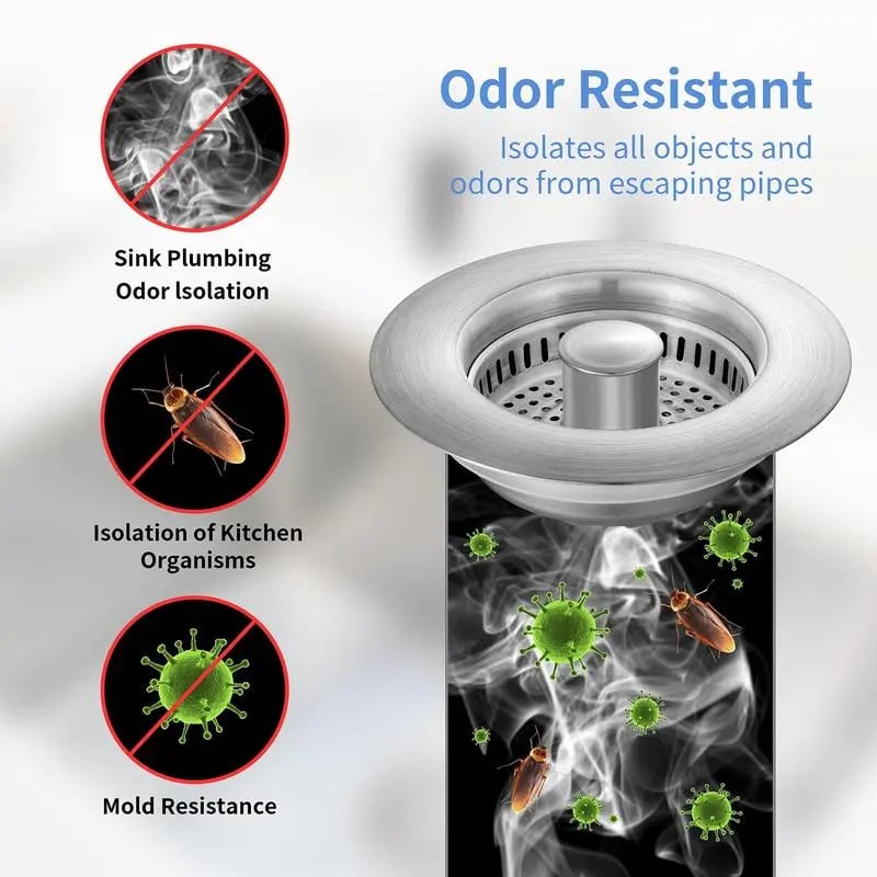 🔥IEY® 3 in 1 Kitchen Sink Drain Strainer Kitchen Gadgets🔥