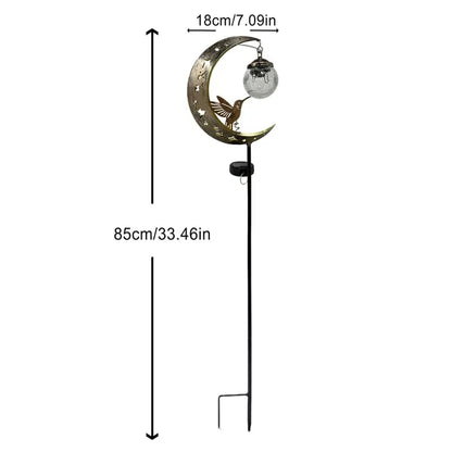 🌙✨𝑺V𝑶ZK® Hummingbird Moon Solar Garden Stake Light