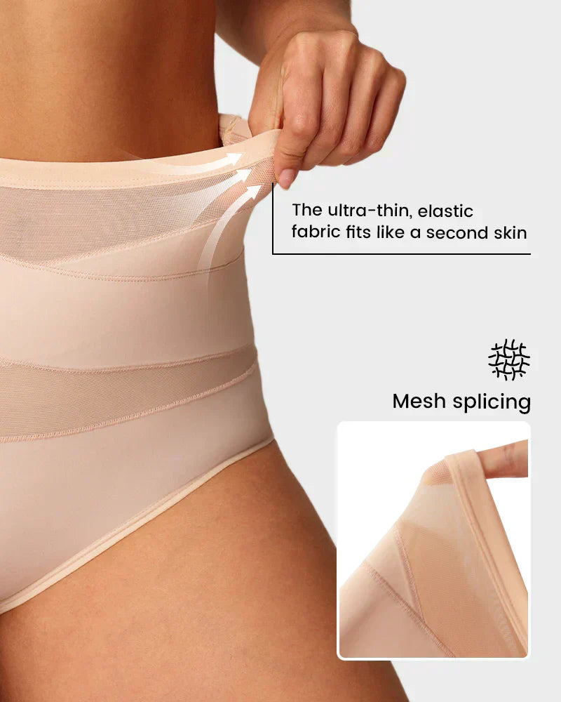 🌸  LUCKYSONG® Last Day-Buy 1 Get 3 Packs✨Plus-Size High-Waist Cross Tummy Control Panties