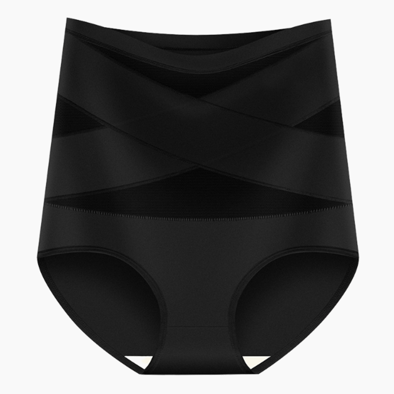 🌸  LUCKYSONG® Last Day-Buy 1 Get 3 Packs✨Plus-Size High-Waist Cross Tummy Control Panties