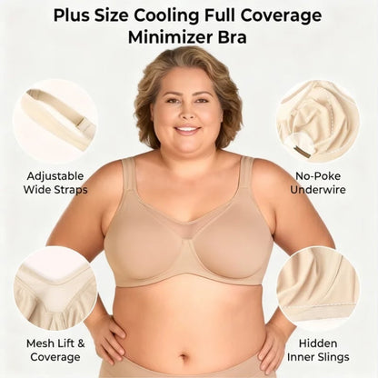 🏆LUCKYSONG® Last Day Special Price💐Women's Elegant Sheer Full Coverage Plus Size Bra - Black