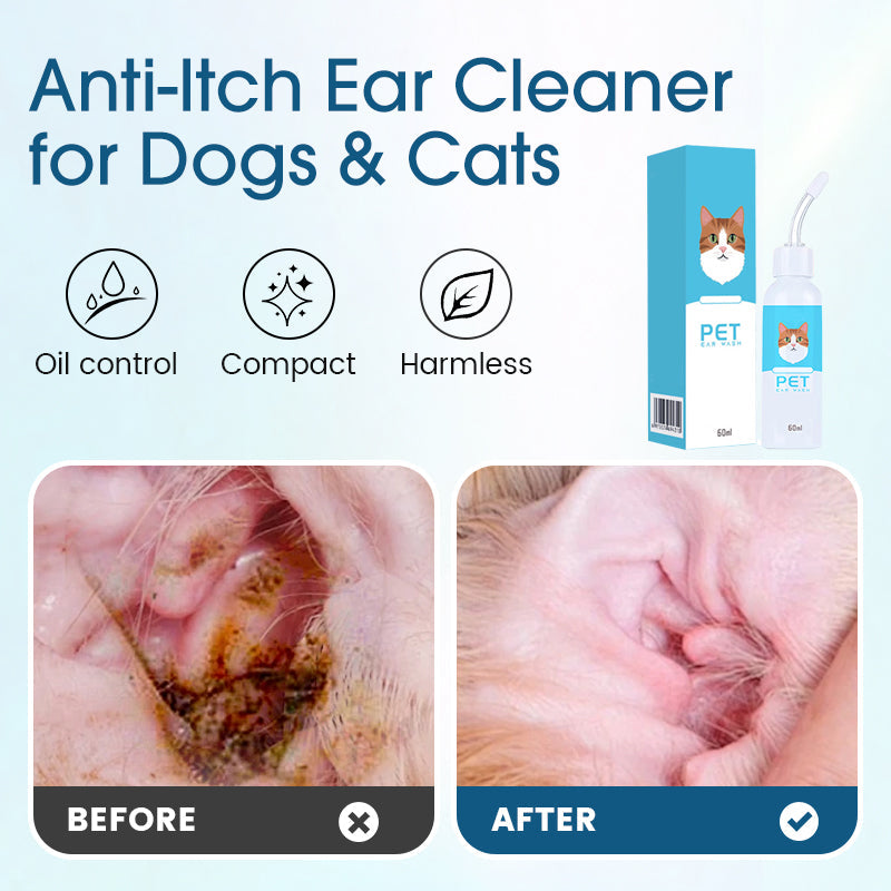 🔥Buy two get one free for a limited time!🔥 🐱Hudros®  Ear cleaner to relieve ear itching in dogs and cats🐶
