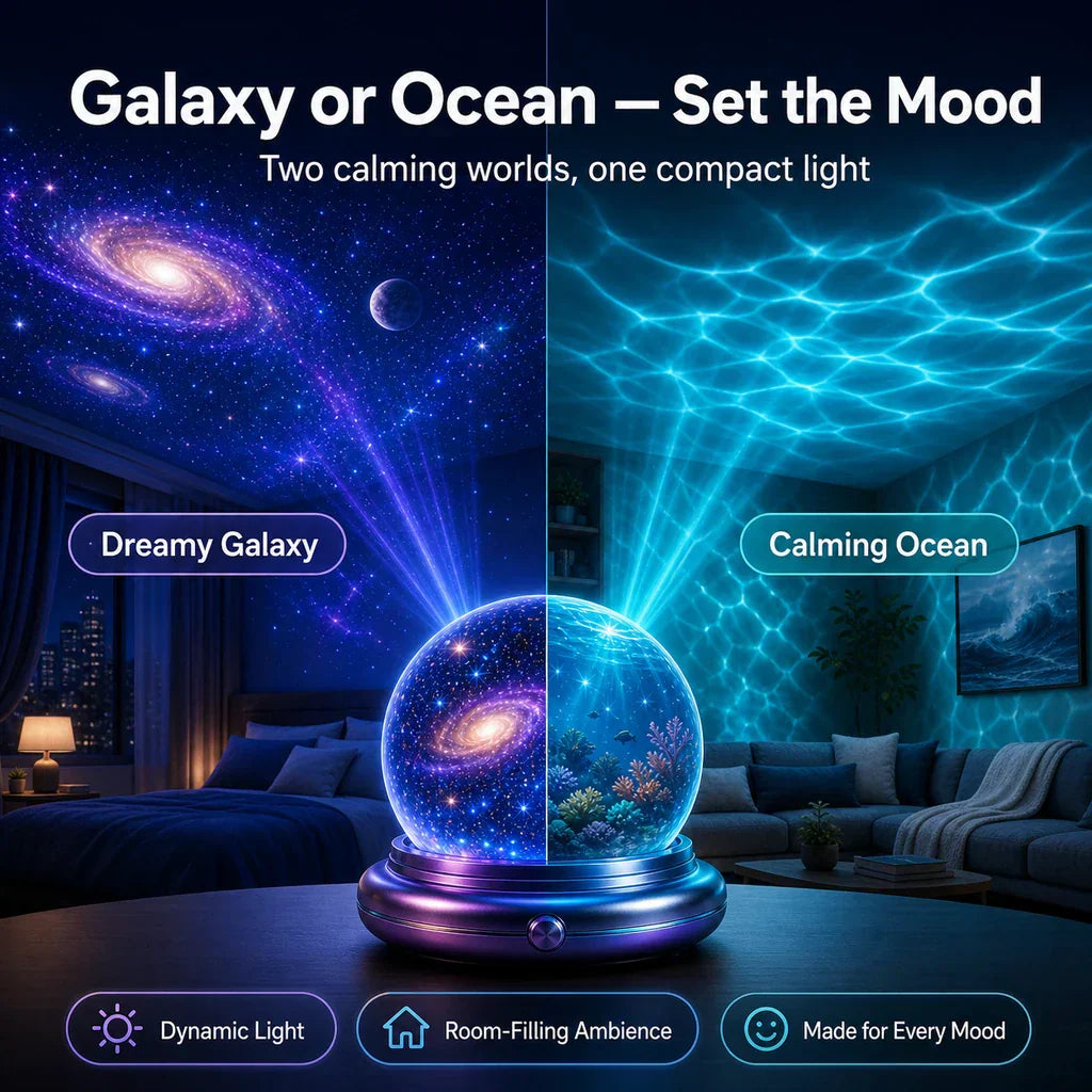 Billhol® Smart Dynamic 5D Galaxy & Ocean Atmosphere Projector Night Light™